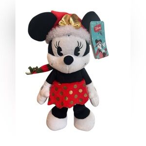 Disney Minnie Mouse Festive Plush - Black, Red, Gold